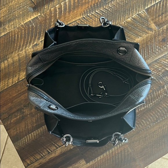 Coach Dreamer Black Textured Shoulder Bag - Picture 9 of 10